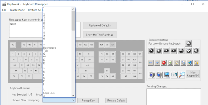 keytweak remapear teclas