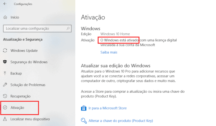 windows foi ativado