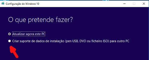 atualizar windows com suporte de instalação