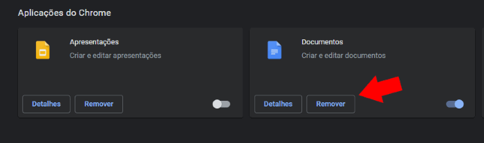 remover apps do chrome