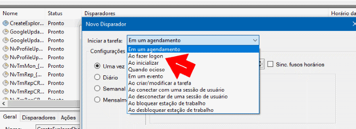 fazer um programa Iniciar com o Windows logon