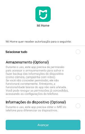 mi home permissões