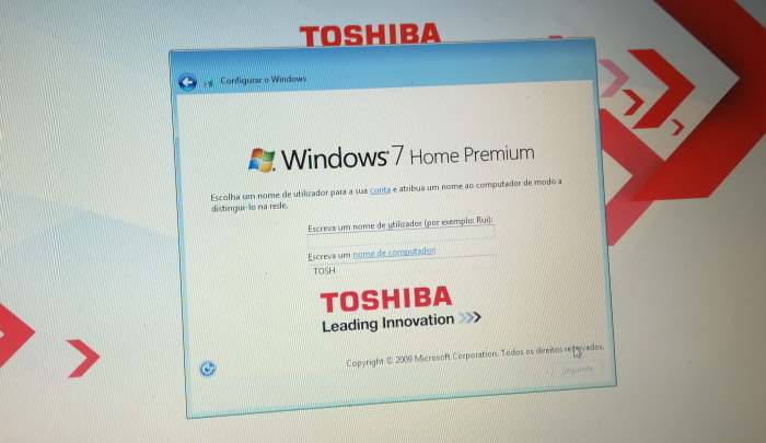 windows 7 toshiba arranque