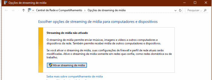 streaming dlna windows 10