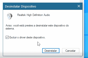 excluir o driver do dispositivo