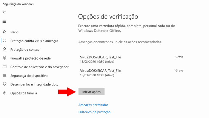 Como Examinar Arquivos (específicos) com o Windows Defender