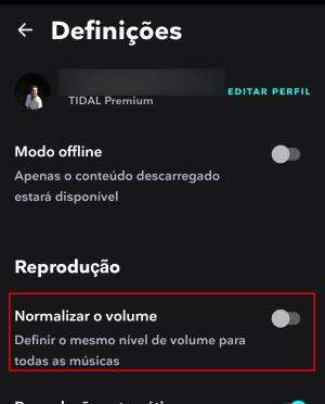 normalizar volume no tidal android