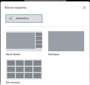 personalizar disposição das webcams no google meet