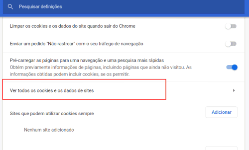 ver cookies no chrome