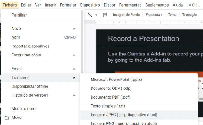 pptx para jpg no google slides