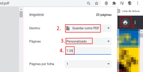 dividir um pdf em vários arquivos mais pequenos