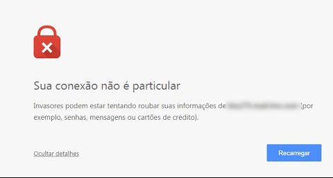 Como resolver o erro “A sua ligação não é privada”