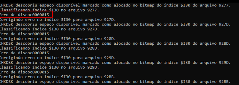 (Resolvido) erro de disco c0000015 no chkdsk