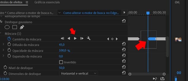 reajustar desfoque adobe premiere