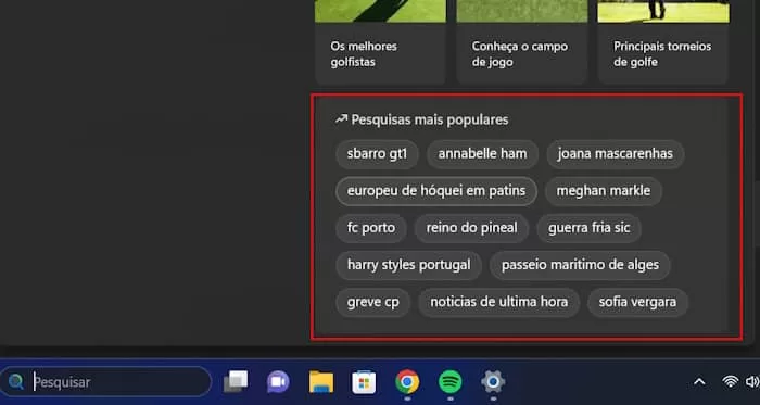 Como ocultar as “pesquisas mais populares” no Windows 10 e 11